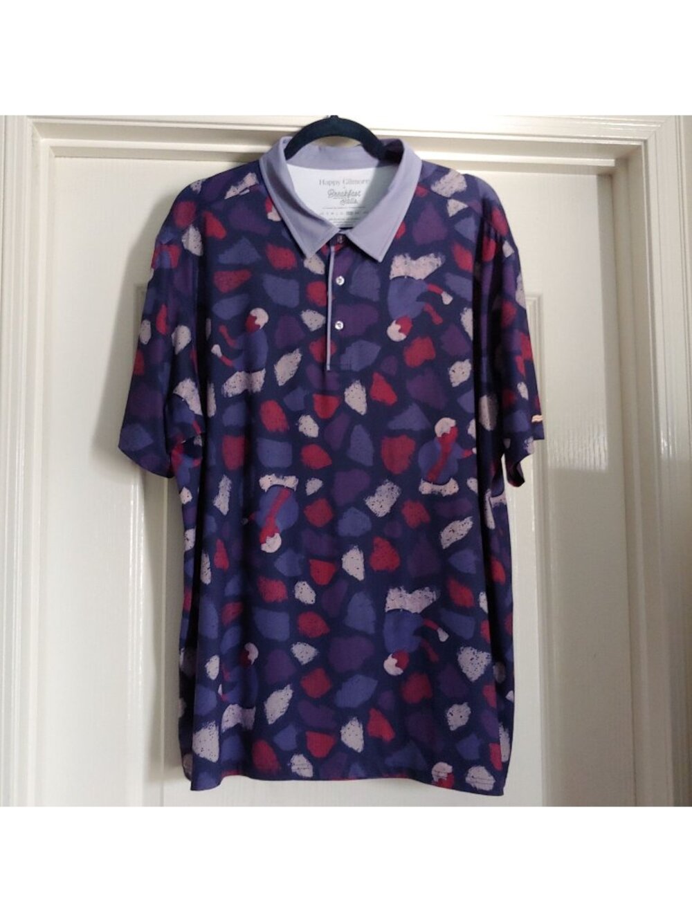 Happy Gilmore Breakfast Balls Bob Barker Tribute Golf Polo Shirt Performance 2XL